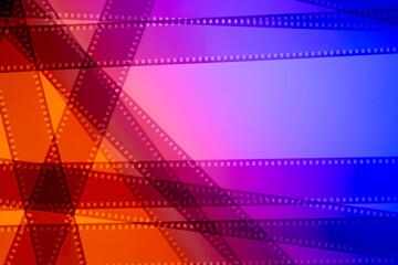 multicolored abstract background with film strip
