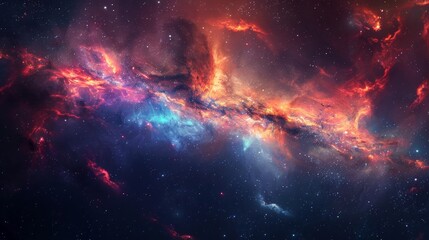 Colorful galaxy stars nebula background