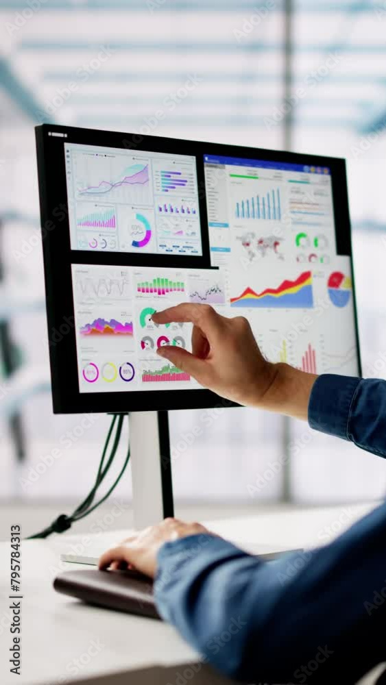 Poster kpi business data dashboard