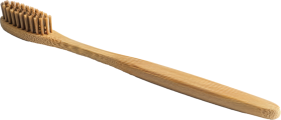 Bamboo toothbrush with bristles