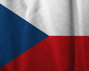 Czechia official flag isolated on white background.
