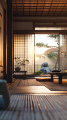 Delicate Elegance: A Glimpse into Traditional Japanese Living through a Ryokan Interior