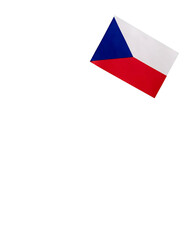 Czechia official flag isolated on white background.