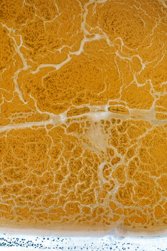 Aerial view of crystalline salt lagoons in Toledo