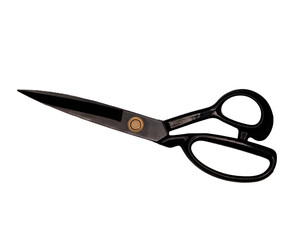 scissors closed horizontal isolated on white background