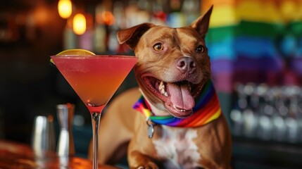 gay pride dog | world cocktail day