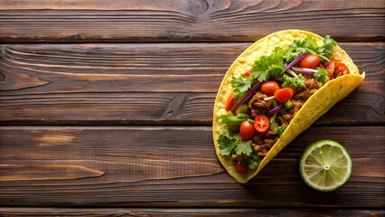 Taco Border Background Fiery Flavors Await Dive into Cinco de Mayo Festivities with Appetizing Taco Food Background