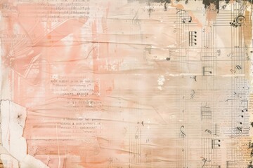 Obraz premium Music notes ephemera border backgrounds paper text.