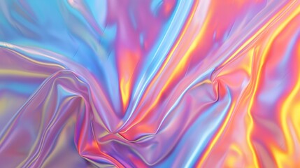 Holographic foil texture. Abstract background. 3d render illustration
