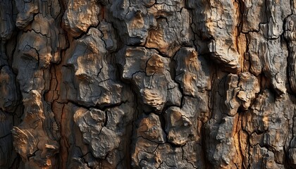 Detailed close-up reveals intricate patterns and textures of tree bark in stunning photorealistic 3D rendering. 🌳🔍📷