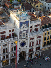 Torre dell Orologio seen from San Marco Tower top, Venice