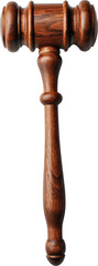Wooden gavel with intricate grain patterns