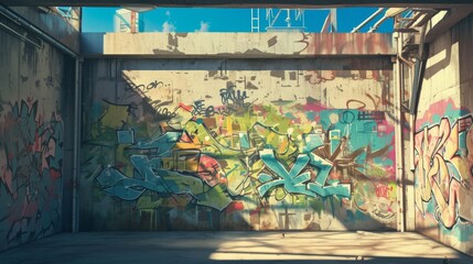 Doodle Style Modern Nature Environment with Graffiti Backdrop Background Wallpaper