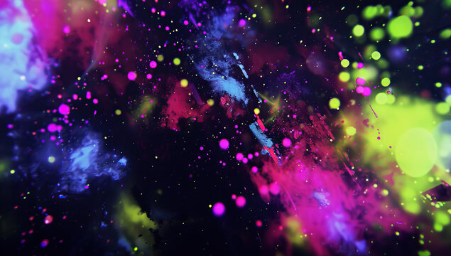 abstract colorful background on black