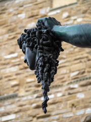 Detail of the Medusa Head by Benvenuto Cellini, Loggia dei Lanzi, Florence