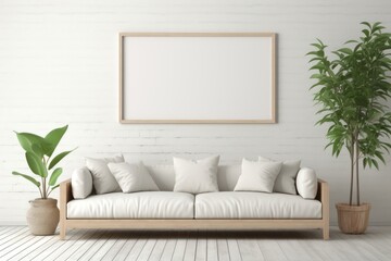 Frame mockup room architecture furniture