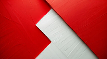 Bold red and white painted texture.