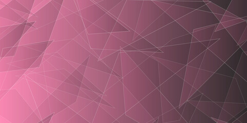 Dark pink & black color pastel light polygonal mosaic geometric triangle shapes background. Low polygonal vector mosaic with metal pattern uses for Modern Business. Abstract futuristic vector.