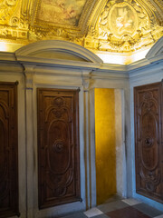 False and real doors in one of the secret rooms of Florence Palazzo Vecchio