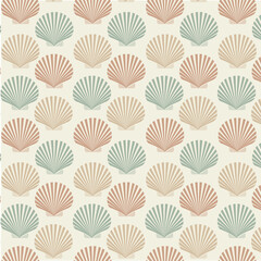 seamless sea pattern from shells