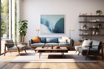 Mid century modern living room architecture furniture apartment