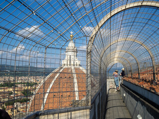 At the top of Campanile di Giotto, Florence - obrazy, fototapety, plakaty