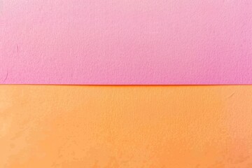 Pale pink sweet two tone color gradation with light orange on recyclable cardboard box paper texture background with space - generative ai - obrazy, fototapety, plakaty