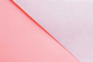 Pale pink sweet two tone color gradation with light orange on recyclable cardboard box paper texture background with space - generative ai - obrazy, fototapety, plakaty
