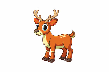 caribou deer cartoon vector illustration