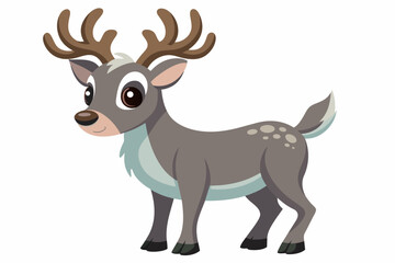 caribou deer cartoon vector illustration