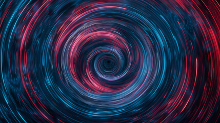 Vibrant, abstract long exposure photo creating a mesmerizing spiral of lights - obrazy, fototapety, plakaty