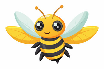 carpenter bee cartoon vector illustration