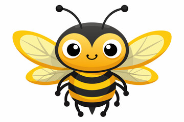 carpenter bee cartoon vector illustration