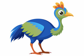 cassowary bird cartoon vector illustration