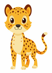 cheetah cartoon vector illustration