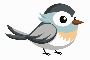 chickadee cartoon vector illustration