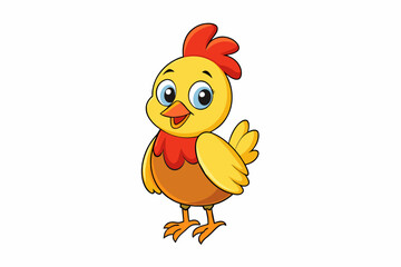 chicken cartoon vector illustration
