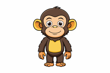 chimpanzee cartoon vector illustration