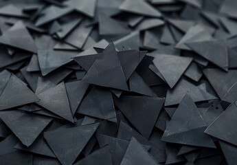 Shattered black glass fragments