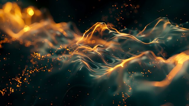 Abstract fire flames on black background. 3d rendering, 3d illustration.