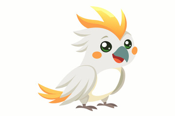 cockatoo bird cartoon vector illustration