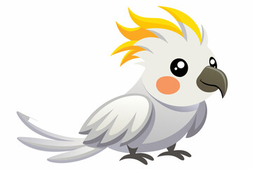 cockatoo bird cartoon vector illustration