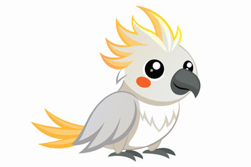 cockatoo bird cartoon vector illustration
