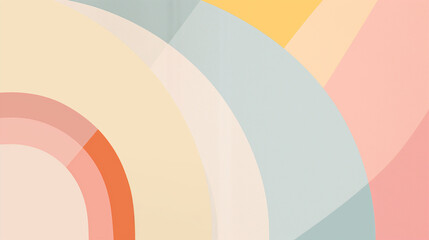Curving shapes in pastels with room for text - 795826511
