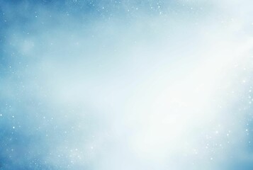 Blue, white abstract background, shining soft white light with stars, grainy rough texture, empty blue space with white cloudy gradient texture 