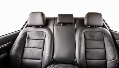 Naklejka premium back black leather seat of the car isolated