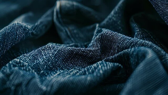Closeup of a denim garment label highlighting the use of organic cotton and other sustainable materials in creating environmentally friendly denim. .