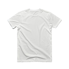 A blank white short-sleeve t-shirt presented flat, perfect for showcasing design mockups or branding.