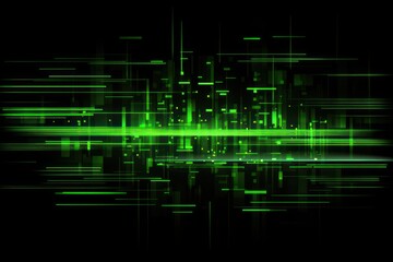 Green neon glitch effect