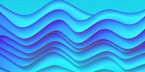 Dark blue paper waves abstract banner design. Elegant wavy vector background